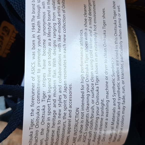 Onitsuka Tiger by Asics Navy and Gold Sneakers - Picture 6 of 10